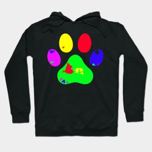 Colourfull paw Hoodie